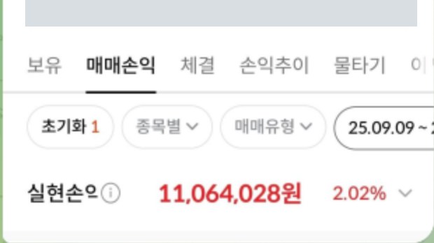 멤버십 회원 H님 매매손익 화면 (계좌 정보 가림)